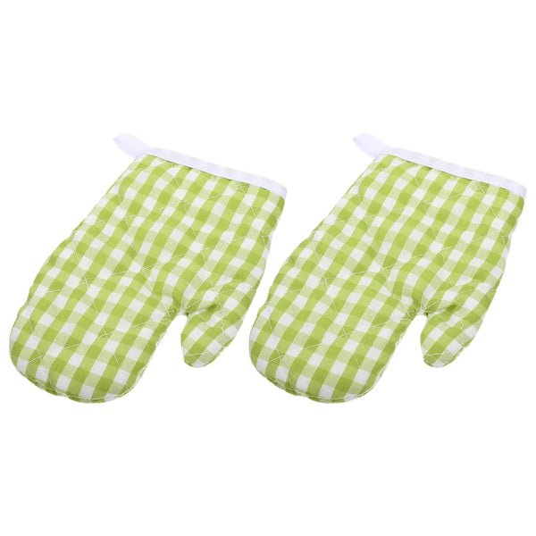 2 Pcs Oven Mitts Heat Resistant Kitchen Gloves Hand Polyester Baking Supplies Cooking Accessories Microwave Mitts