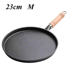 26cm Cast Iron Frying Pan Uncoated Non-stick Egg Pancake PanCrepe Maker Steak Frying Pot Gas Induction Cooker Kitchen Cookware