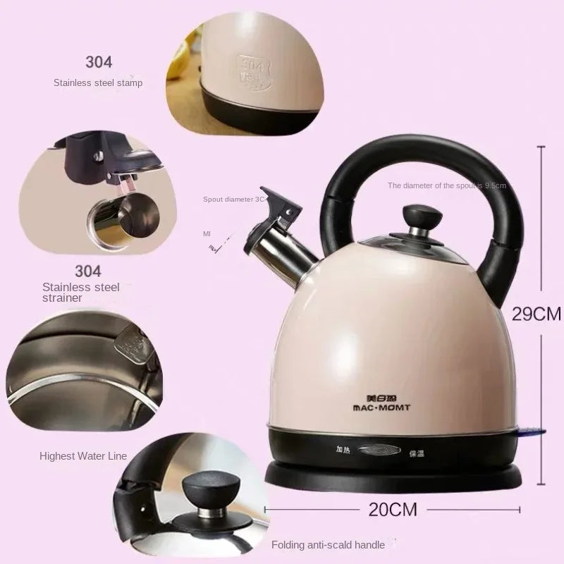 Premium Electric Kettle for Kitchen Boils Water Fast And Secure 304 Food Grade Stainless Steel Automatic Switch off Feature