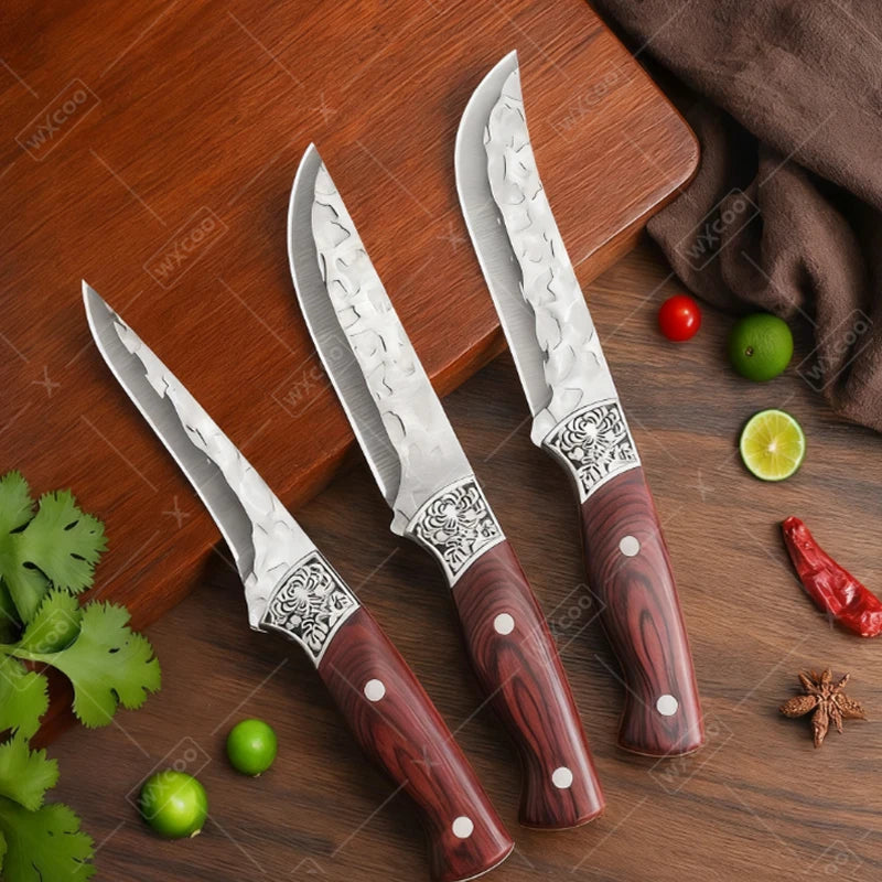 Hand Forged Butcher Knife Set Kitchen Supplies Professional Meat Cleaver Chef Kitchen Knife Multifunctional Boning Knife 1~3pcs
