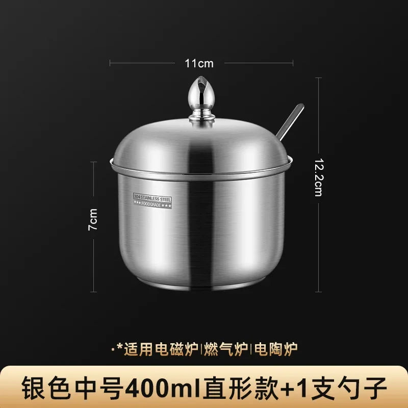 Stainless steel seasoning jar Household kitchen pepper salt seasoning jar kitchen utensils