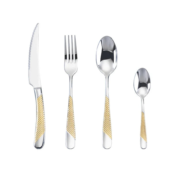 Kitchen Tableware Cutlery Set  Cutlery Set Stainless Steel Luxury Dinnerware Fork Spoon Knife Western Dinner Set Gold