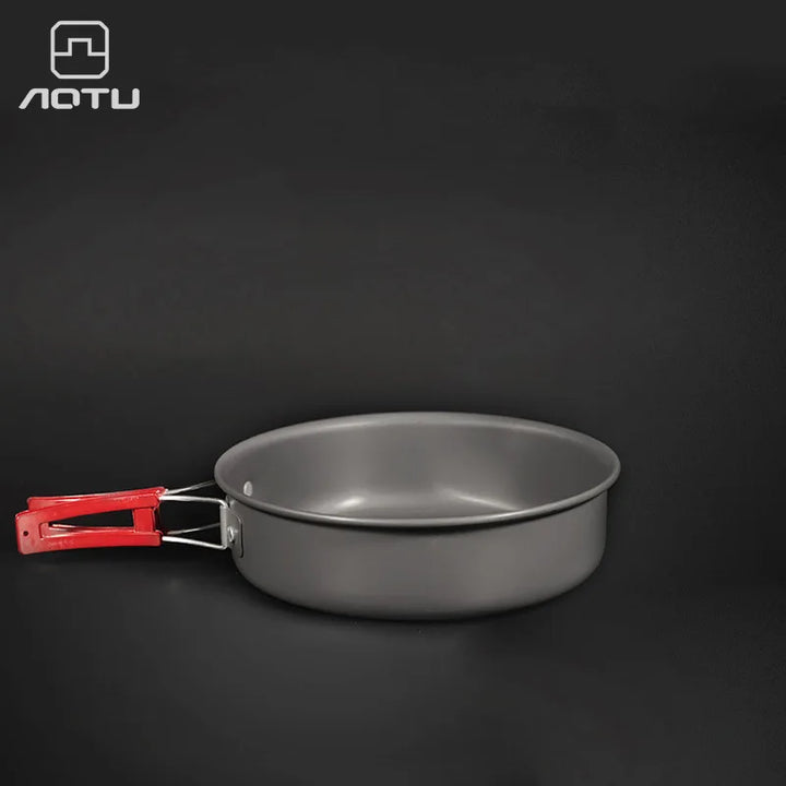 Camping Fry Pan Alloy Ultralight Cooking Pan 18cm 20cm Folding Handle