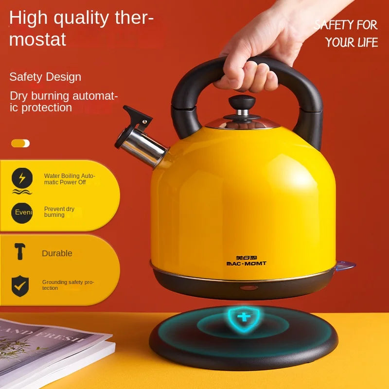 Premium Electric Kettle for Kitchen Boils Water Fast And Secure 304 Food Grade Stainless Steel Automatic Switch off Feature