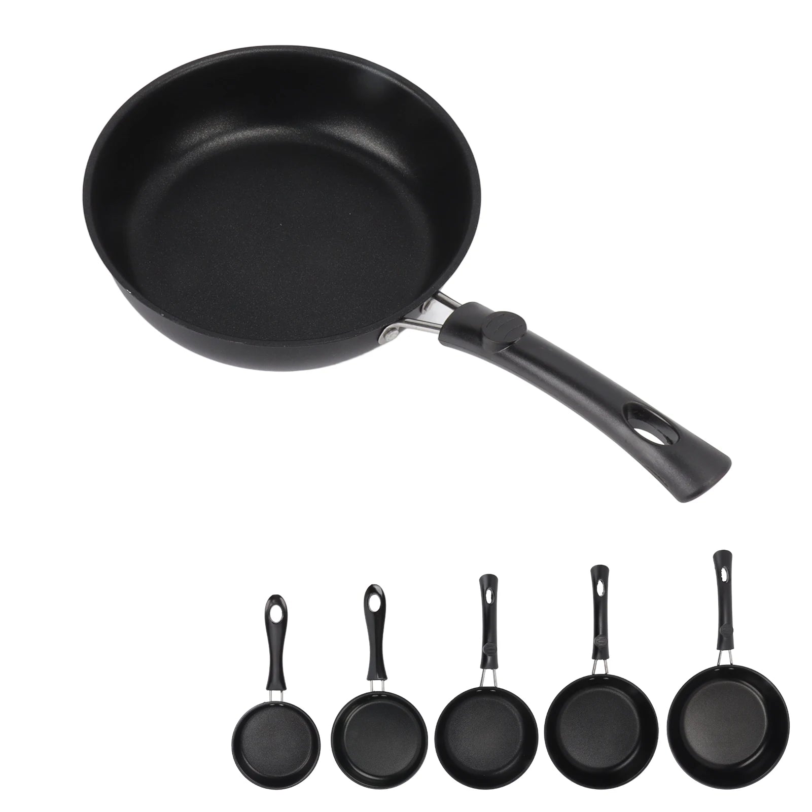 Frying Pan Skillet Light Smoke Frying Pan Professional Prevents Stick High Capacity Easy To Clean Heat Resistant for Home