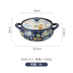 Korean Ceramic Casserole Creative Drum-shaped Stew Pot Spodumene Saucepan Kitchen Pan Home Cookware Cooking Tools Clay Pot