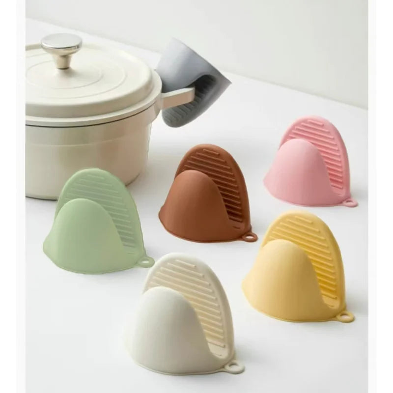2PCS Silicone Oven Mitts Heat Resistant, Silicone Potholders for Kitchen, Mini Rubber Oven Glove Kitchen Mittens, Cute Cooking M