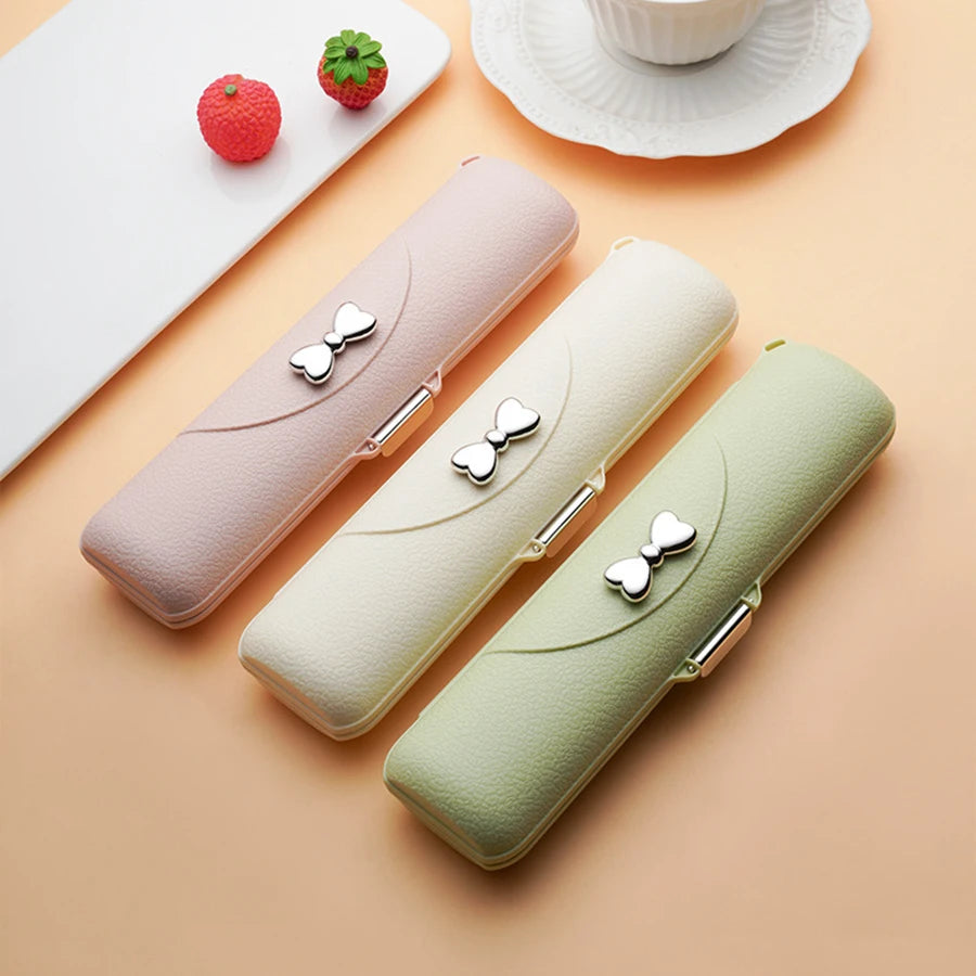Stainless Steel Portable Tableware Set With Knife, Fork And Spoon Storage Case. Safe and Durable, Ideal For Travel and Picnics