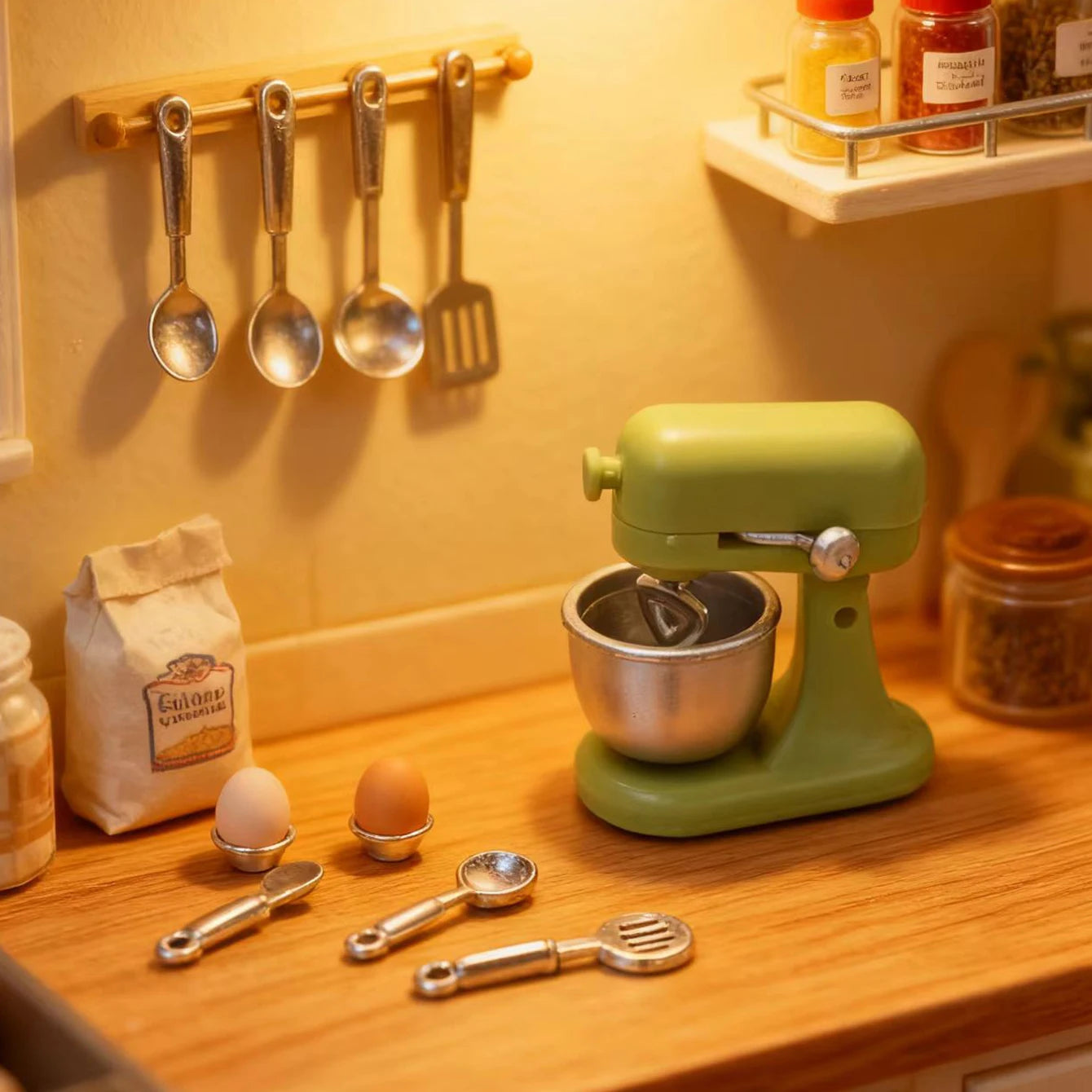 1 set of Christmas decoration miniature kitchen scene blender set, collectible for miniature enthusiasts.photography props