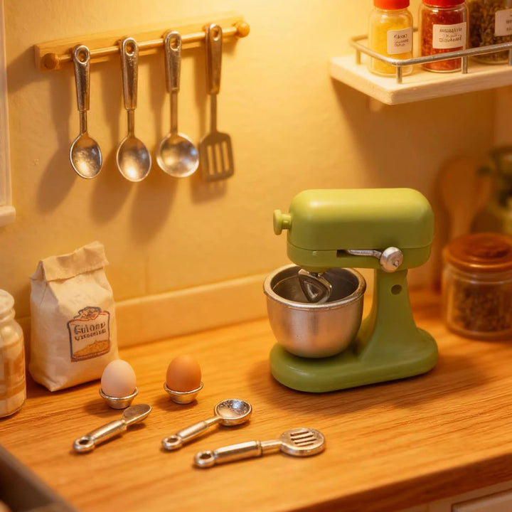 1 set of Christmas decoration miniature kitchen scene blender set, collectible for miniature enthusiasts.photography props