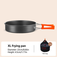 Camping Cookware Set Aluminum Portable Outdoor Tableware Cookset Cooking Kit Pan Bowl Kettle Pot Hiking BBQ Picnic Equipment