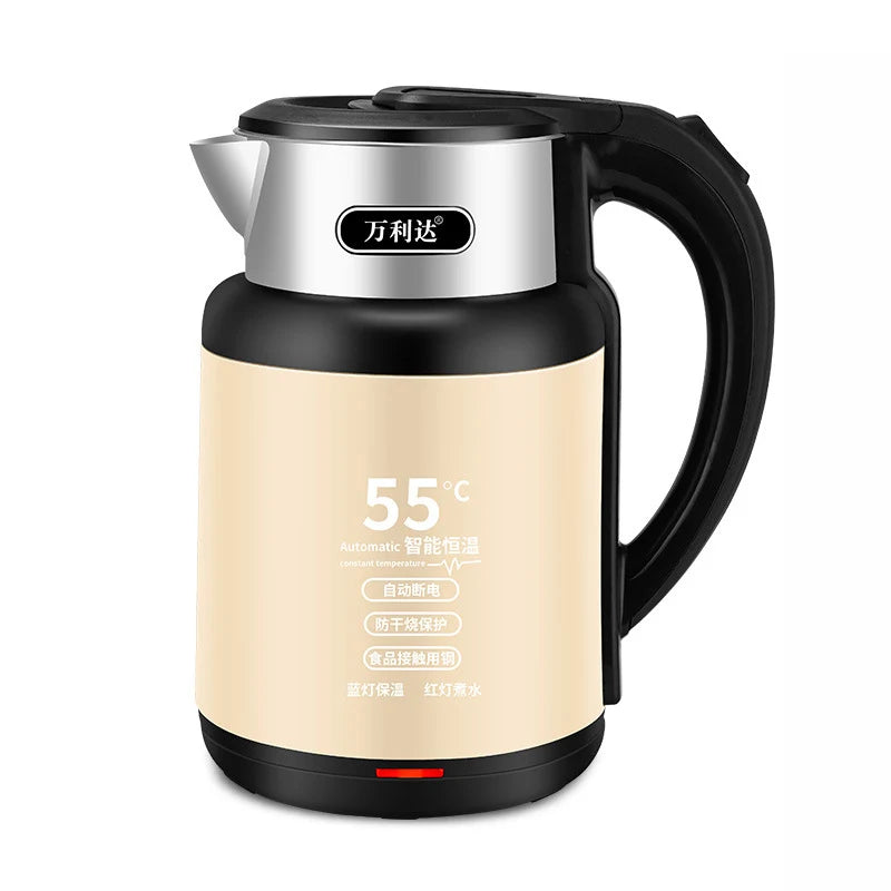 Intelligent Constant Temperature Automatic Power Off Electric Kettle 3L Stainless Steel Electric Kettle Double Layer Insulation