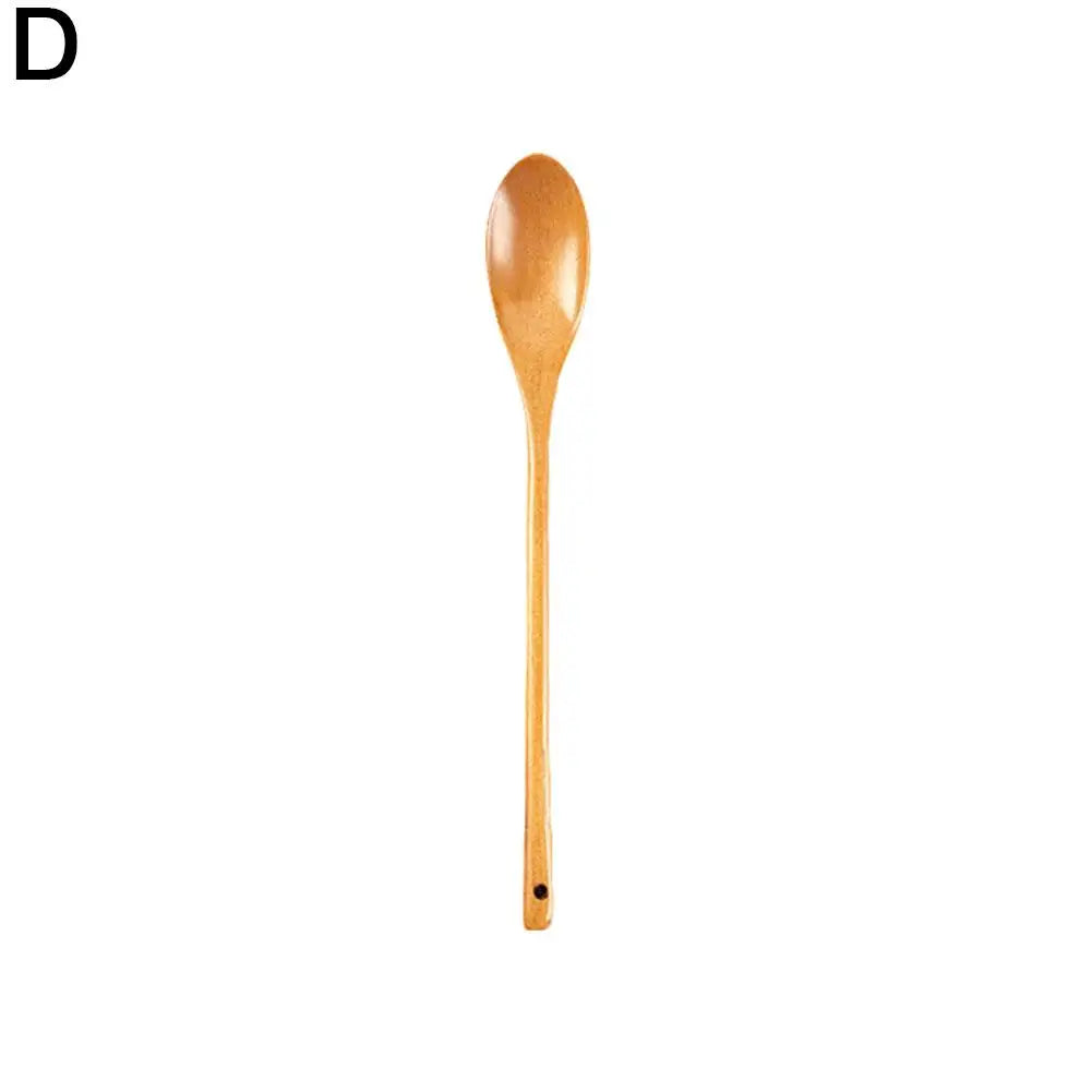 Natural Wooden Long Handle Spoon Simple Design Cooking Stirring Spoon With Long Handle Easy To Care For And Clean Kitchen Utensi