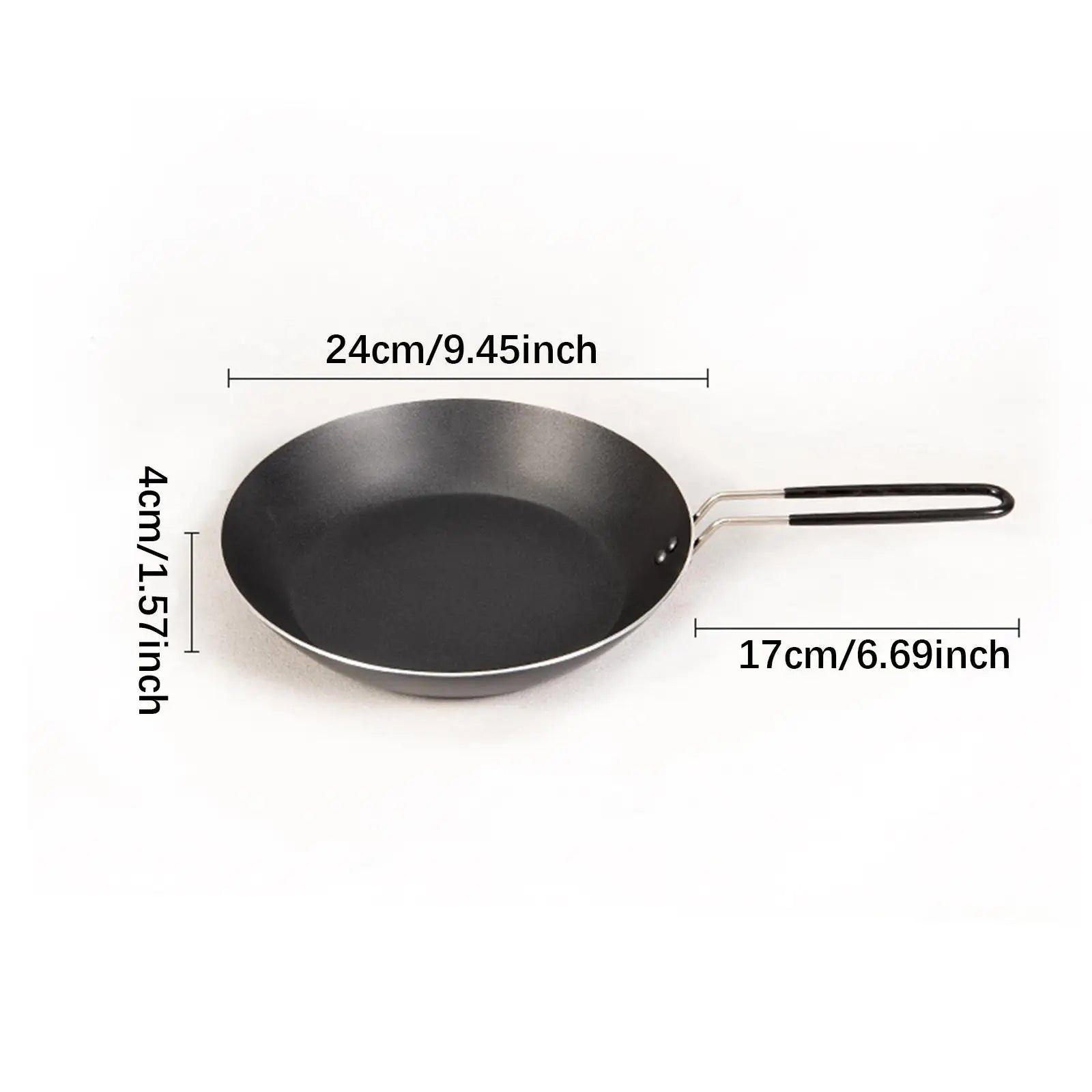 Camping Fry Pan Lightweight Multipurpose Cookware Foldable Handle Nonstick Skillet for BBQ Backpacking Hiking Travel Kitchen
