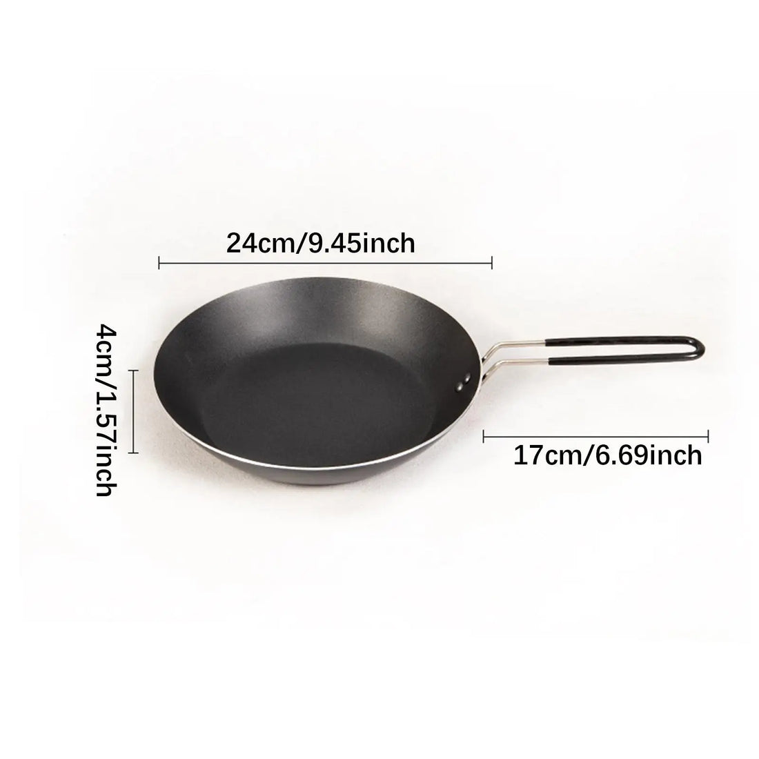 Camping Fry Pan Lightweight Multipurpose Cookware Foldable Handle Nonstick Skillet for BBQ Backpacking Hiking Travel Kitchen