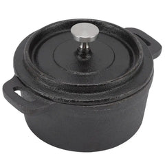 Y50A-Dutch Oven Cast Iron Pot With Lid Double Layer Traditional Thick Design With Handle For Slow Cooking Kitchen 10Cm Diameter
