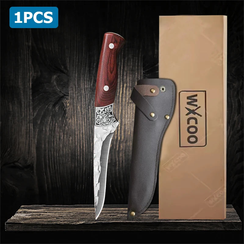 Hand Forged Butcher Knife Set Kitchen Supplies Professional Meat Cleaver Chef Kitchen Knife Multifunctional Boning Knife 1~3pcs