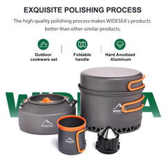 Camping Tableware Outdoor Cookware Set Pots Tourist kettle coffee cup filte Kitchen Equipment Gear Utensils Hiking Picnic Travel