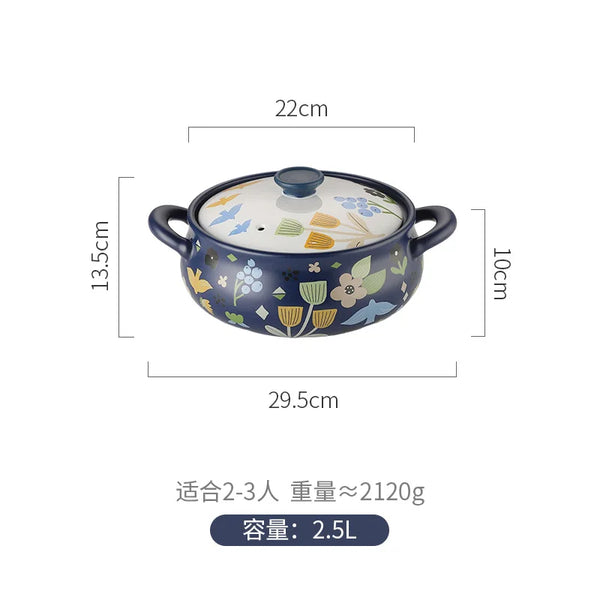 Korean Ceramic Casserole Creative Drum-shaped Stew Pot Spodumene Saucepan Kitchen Pan Home Cookware Cooking Tools Clay Pot