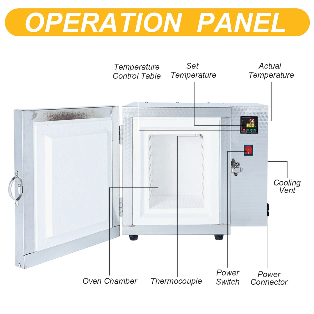 Tooltos 1500W Jewelry Casting Oven High Temperature Furnace for Investment Casting & Beginner Jewelry Casting