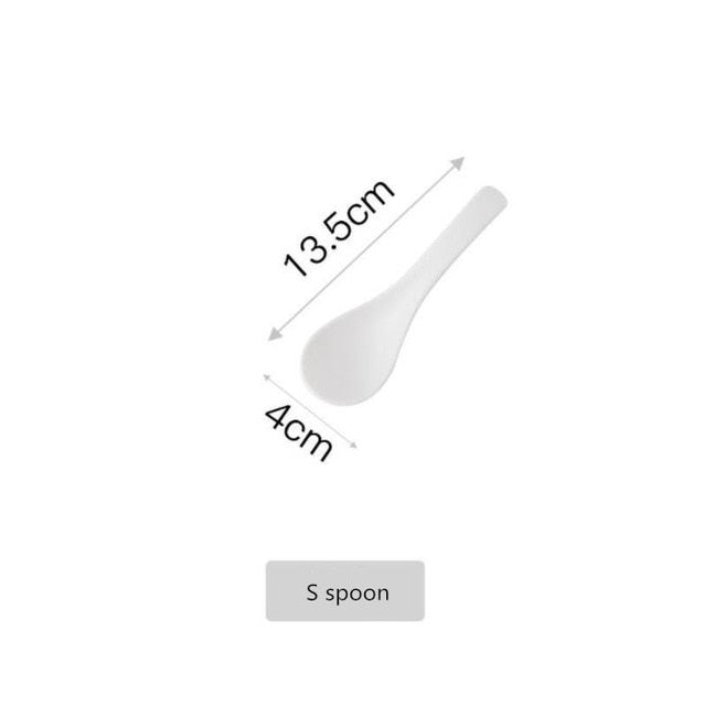Creative English alphabet White Dinner Plate  Ceramic Kitchen Plate Tableware Set Food Dishes Rice Salad Noodles Bowl Soup