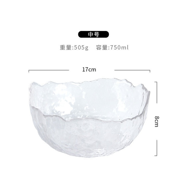 Group buy Phnom Penh salad bowl creative net red home living room transparent fruit plate set glass bowl dessert bowl ins