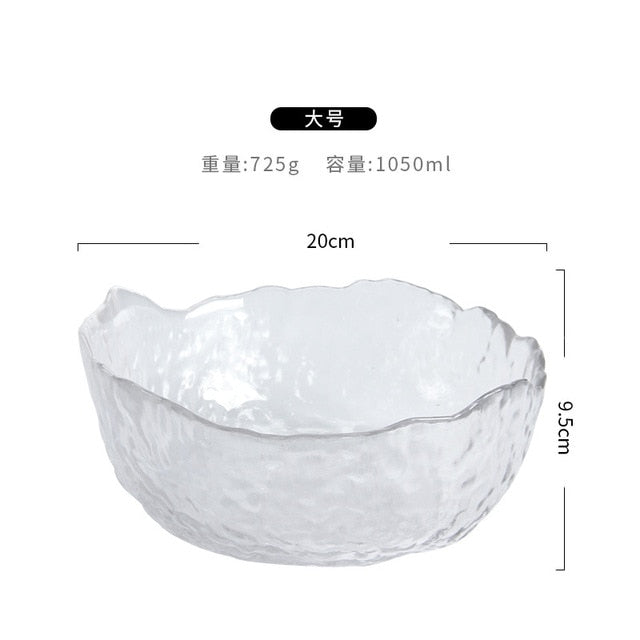 Group buy Phnom Penh salad bowl creative net red home living room transparent fruit plate set glass bowl dessert bowl ins