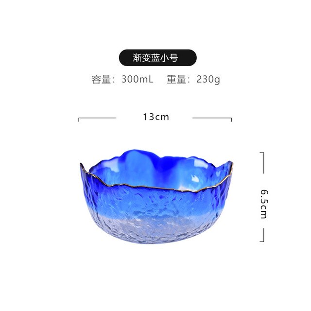 Group buy Phnom Penh salad bowl creative net red home living room transparent fruit plate set glass bowl dessert bowl ins