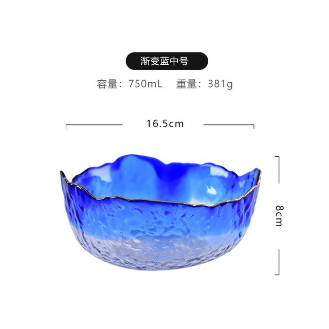 Group buy Phnom Penh salad bowl creative net red home living room transparent fruit plate set glass bowl dessert bowl ins