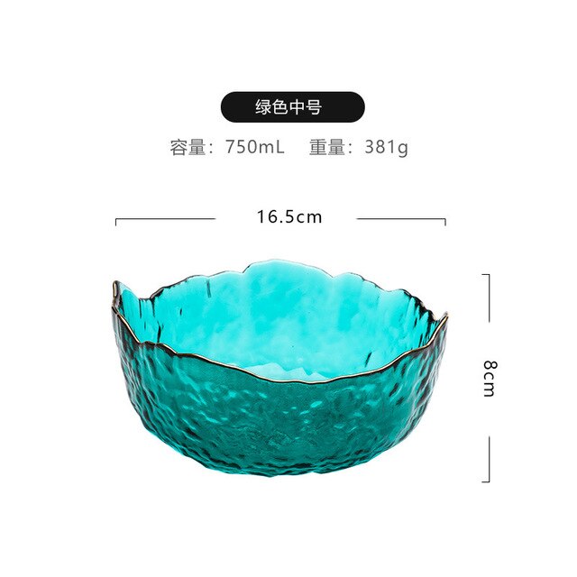 Group buy Phnom Penh salad bowl creative net red home living room transparent fruit plate set glass bowl dessert bowl ins