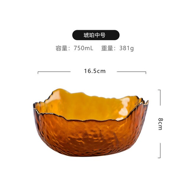 Group buy Phnom Penh salad bowl creative net red home living room transparent fruit plate set glass bowl dessert bowl ins