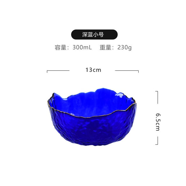 Group buy Phnom Penh salad bowl creative net red home living room transparent fruit plate set glass bowl dessert bowl ins