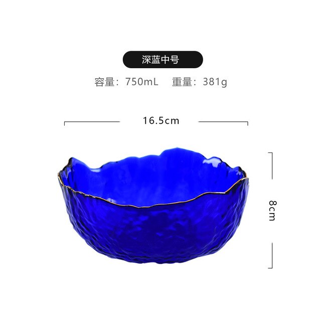 Group buy Phnom Penh salad bowl creative net red home living room transparent fruit plate set glass bowl dessert bowl ins