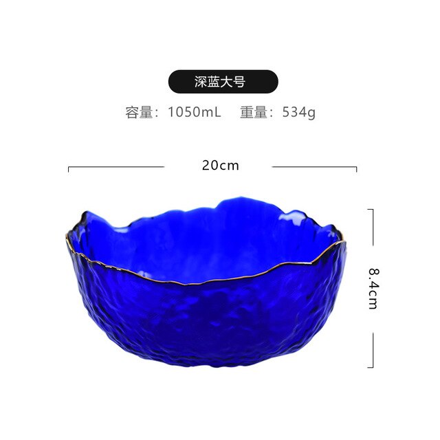 Group buy Phnom Penh salad bowl creative net red home living room transparent fruit plate set glass bowl dessert bowl ins