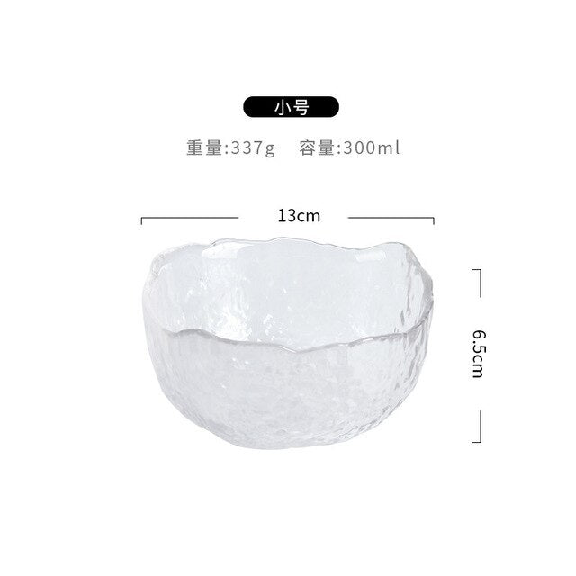Group buy Phnom Penh salad bowl creative net red home living room transparent fruit plate set glass bowl dessert bowl ins