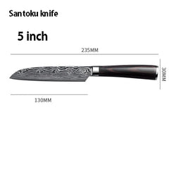 Japanese Damascus kitchen knives Laser Dapattern chef knife Sharp Santoku Cleaver Slicing Utility Knives tool EDC  3"inch  5"i