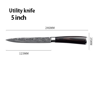 Japanese Damascus kitchen knives Laser Dapattern chef knife Sharp Santoku Cleaver Slicing Utility Knives tool EDC  3"inch  5"i