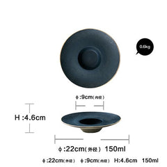 Ceramic Gold Inlay Plates Steak Food Dish Nordic Style Retro Tableware Bowl Ins Dinner Plate Cup High End Dinnerware Set