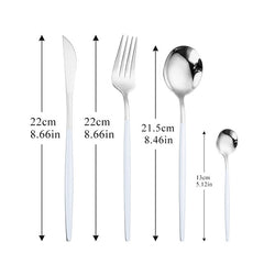 Dinnerware Gold Cutlery Set 304 Stainless Steel Luxury Flatware Home Silverware Fork Spoon Knife Kitchen Dinner Set Dropshipping