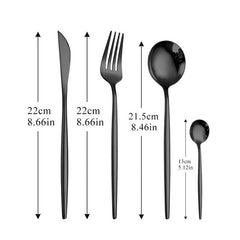 Dinnerware Gold Cutlery Set 304 Stainless Steel Luxury Flatware Home Silverware Fork Spoon Knife Kitchen Dinner Set Dropshipping
