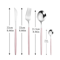 Dinnerware Gold Cutlery Set 304 Stainless Steel Luxury Flatware Home Silverware Fork Spoon Knife Kitchen Dinner Set Dropshipping