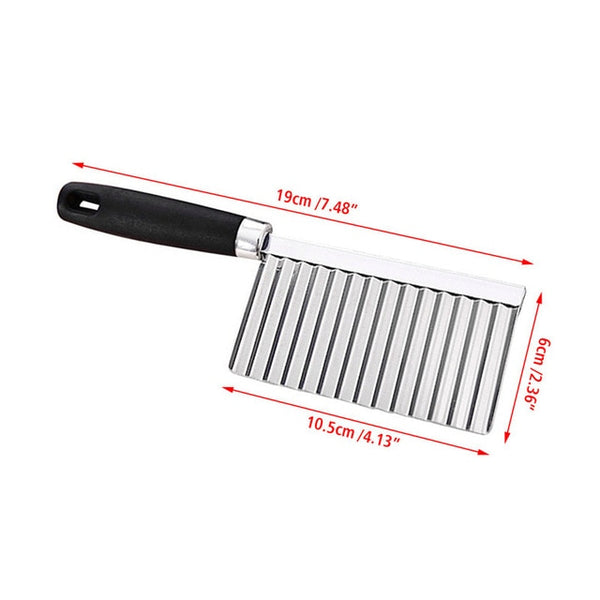 Stainless Steel Vegetable Fruit Wavy Cutter Potato Crinkle Cut Knife Cucumber Carrot Waves Cutting Slicer Kitchen Knives Tools