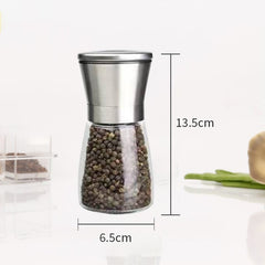 Pepper Grinder 2 in 1 Stainless Steel Manual Salt and Pepper Mill Grinder Spice Shakers Kitchen Tools Accessories for Cooking