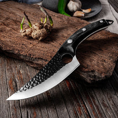 Chef Knife Forged Stainless Steel Butcher Knife Outdoor Hunting Kitchen Knife for Meat Fish Fruit Vegetable Boning Knife Cleaver