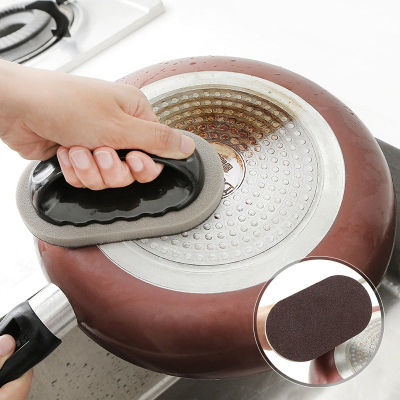 Magic Sponge Brush Cleaning Tool Kitchen Bath Dish Pot Wash Brush Cleaner Descaling Dust Oil Wipe Removing Cook Accessories