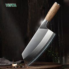 Cleaver knife Kitchen Chef Knife Stainless Steel Razor Sharp Slicing Knife Meat Chopping Knife Wood Handle Chinese butche Knife